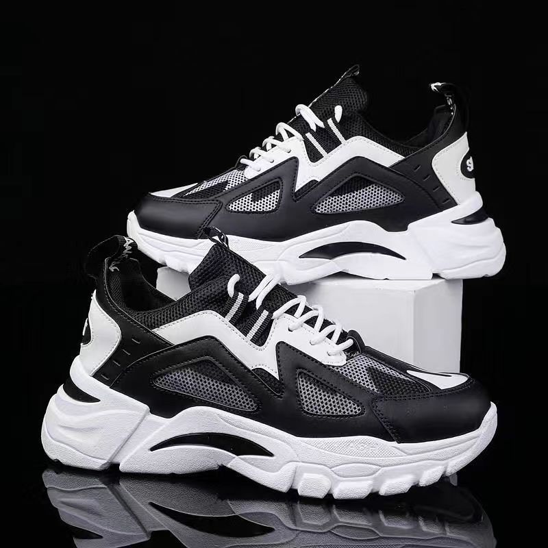 New Fashion Breathable Casual Shoes Comfortable Sports Shoes Versatile Running Shoes Men's Thick-soled Dad Shoes