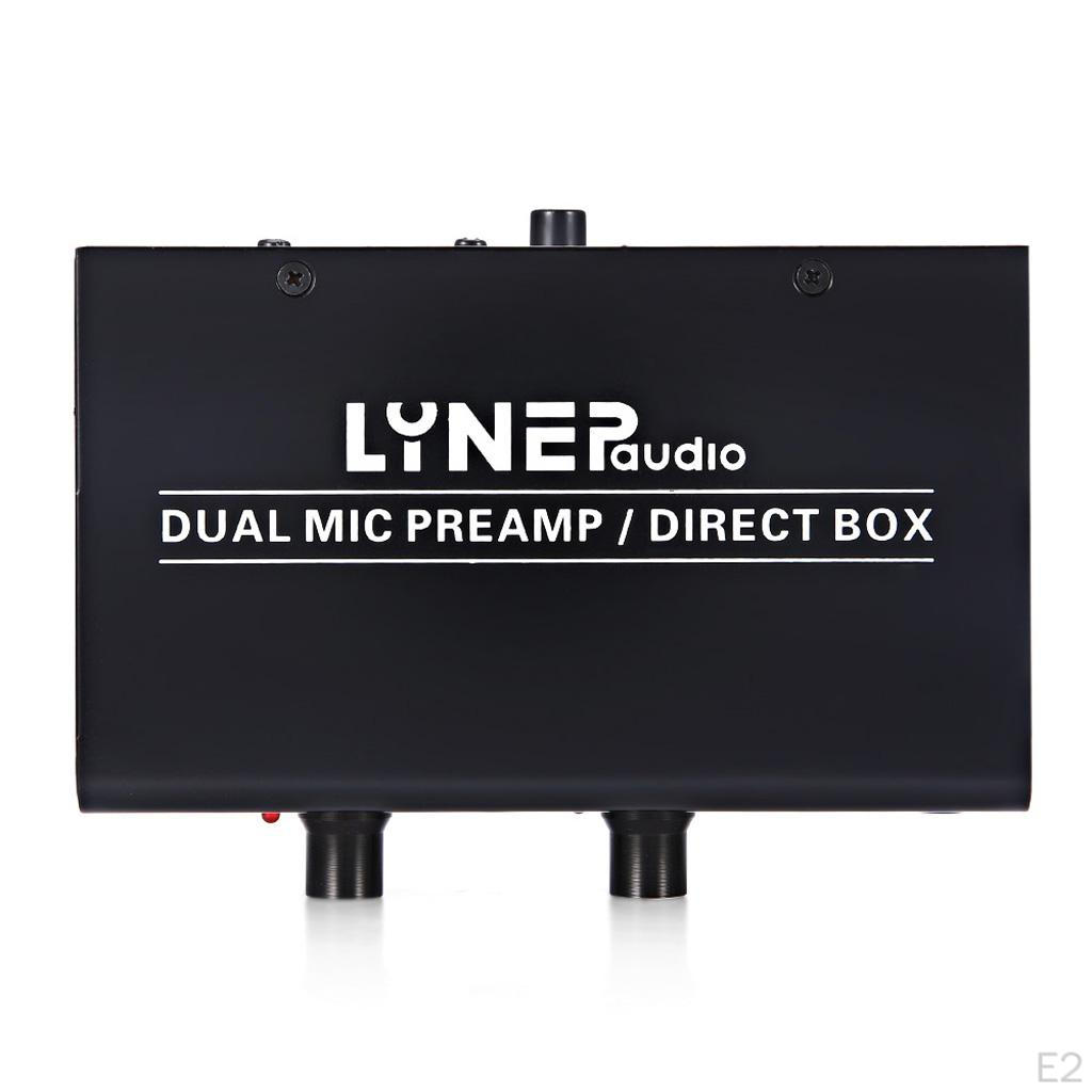 2 Channels Microphone Guitar Recorder Amp Preamp