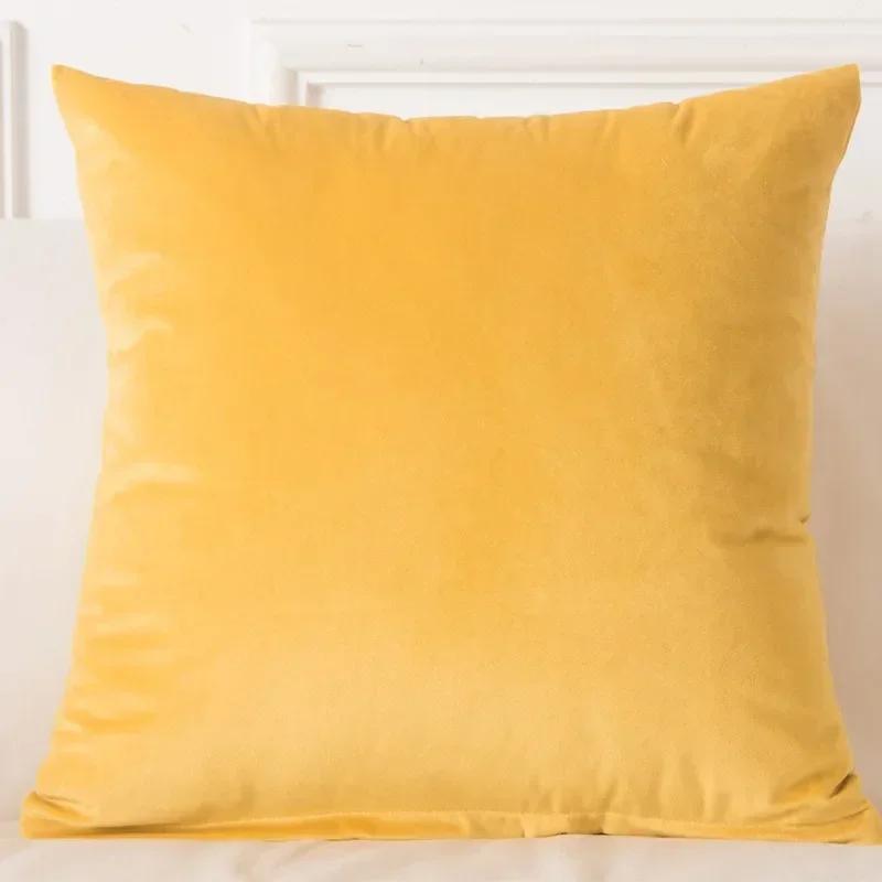 Bedroom Velvet Case Pillow Throw for Sofa Cover Square Pillowcase Cushion Decorative 40x40/45x45/50x50/30x50/55x55/60x60cm