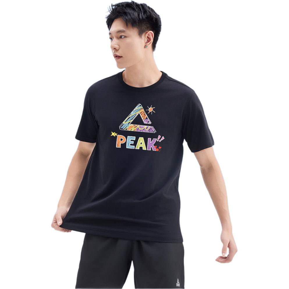 Peak Letter Graffiti Comfortable Versatile Fashion Casual Sports Suit Unisex suit Black DF64269113+YS00301