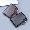 PU Leather Men's Wallet Clutch Bag Card Holder Short Wallets Zipper Large Capacity Vintage Male Purses