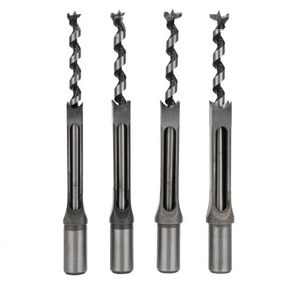 4 adet set 12.7?16mm Ahşap İşleme Kare Delik Matkap Uçları Rulman Çeliği Kare Delik Matkap Uçları