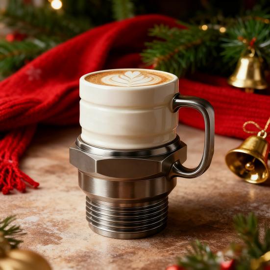 Spark Plugs Mug Creative Car-Themed Coffee Cup with Insulated Stainless Steel Liner Unique Gift for Auto Enthusiasts & Mechanics