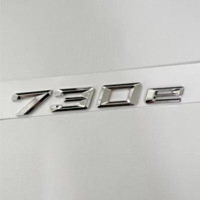 3D ABS Auto Kofferraum Wörter Buchstaben Logo Abzeichen Emblem Aufkleber für BMW 7er Serie 730e 740e 745e 750e 760e F01 F02 G11 G12 uw2