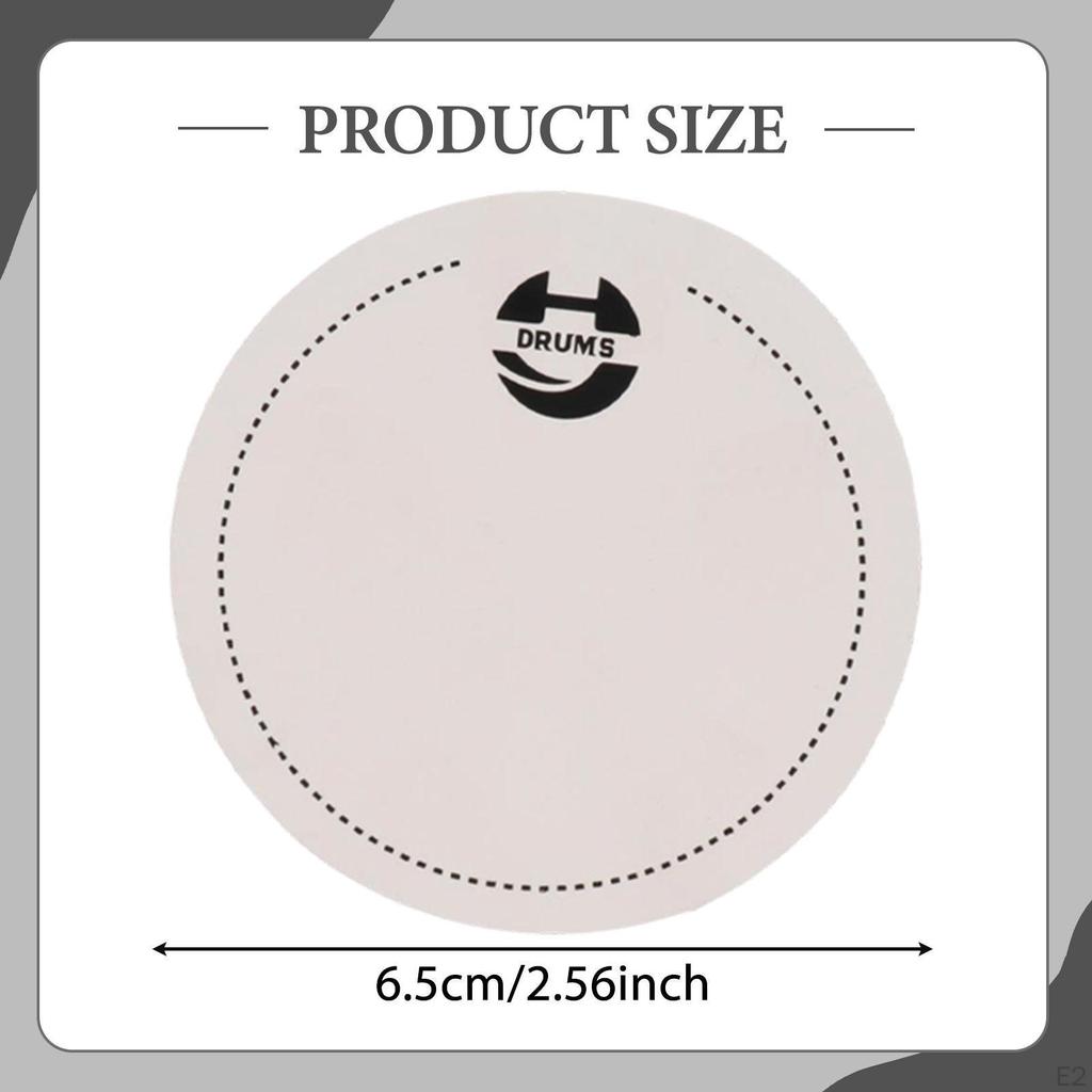 2 x Drum Single Pedal Self Sticky Professional Dia 2.6inch Accessories for Bass Heads Drumhead