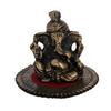 Pagdi Metall Lord Ganesha auf runder Basis