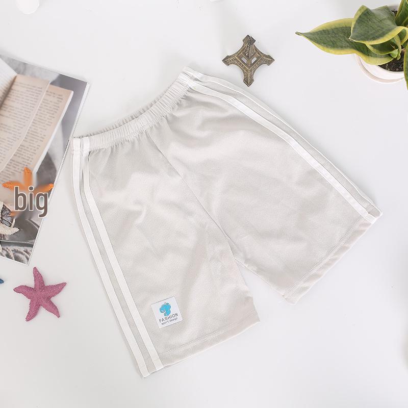 Unisex Sommer-Sportshorts für Kinder mit Seitenstreifen, Leichte Freizeit-Bermudas für Kleinkinder und kleine Kinder