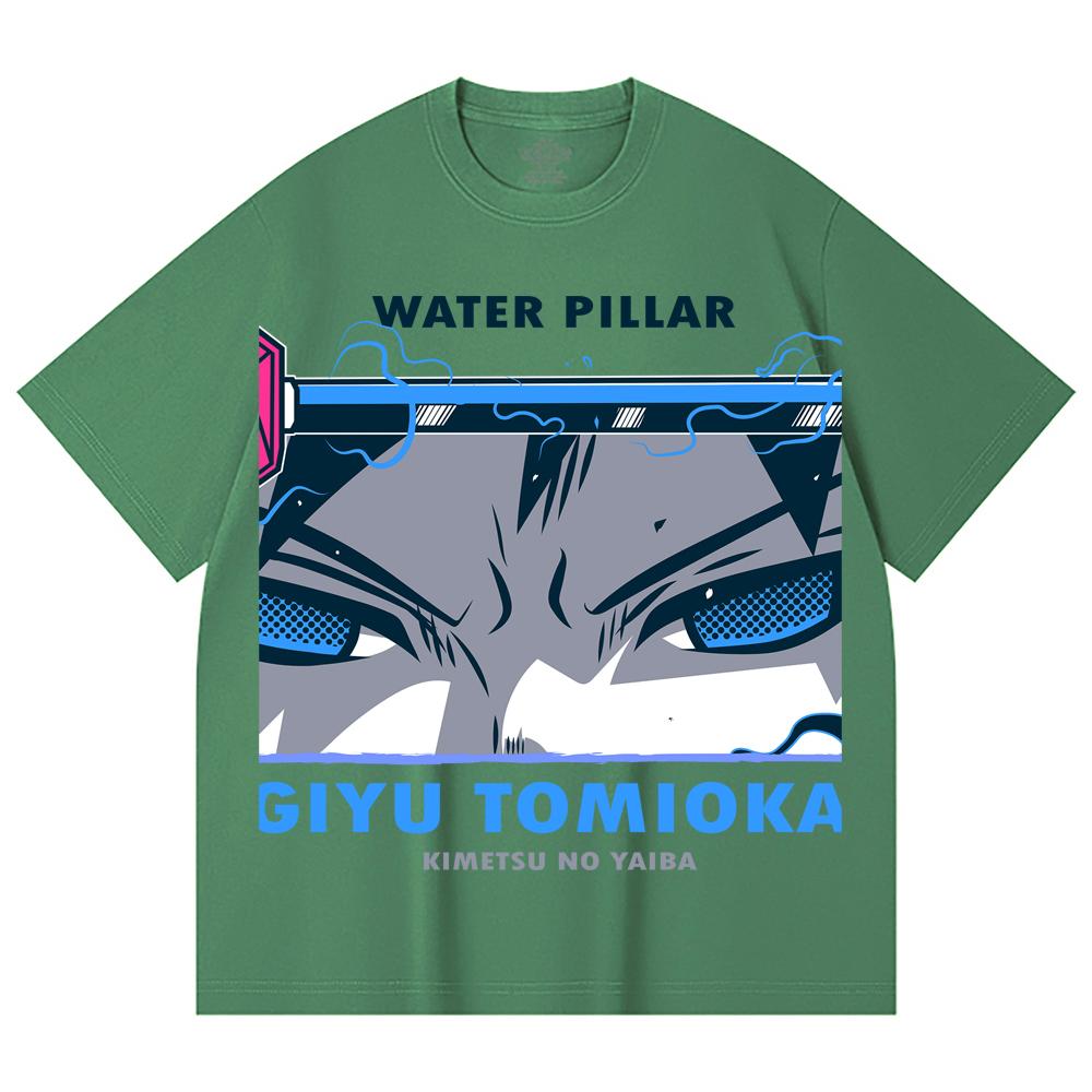 230 Gsm 100% Cotton Demon Slayer V10 Tomioka Print Unisex Heavy Cotton T Shirt