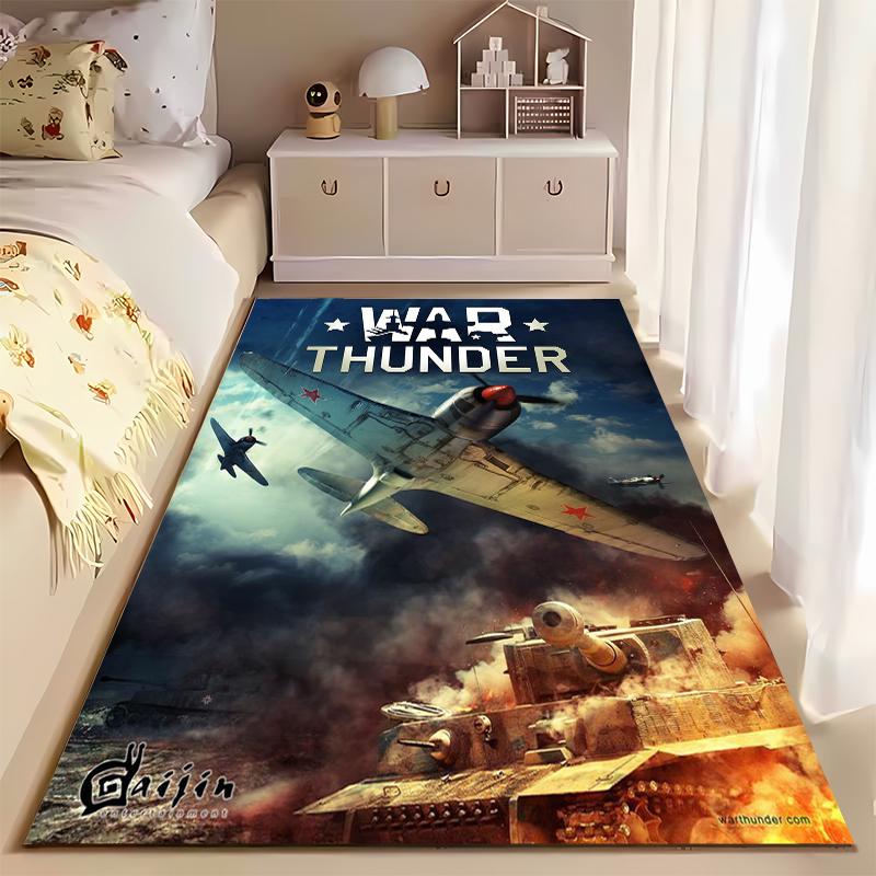 "War Thunder Themed Rug Decor" Non-slip Rug Suitable for Living Room and Bedroom Sofas.