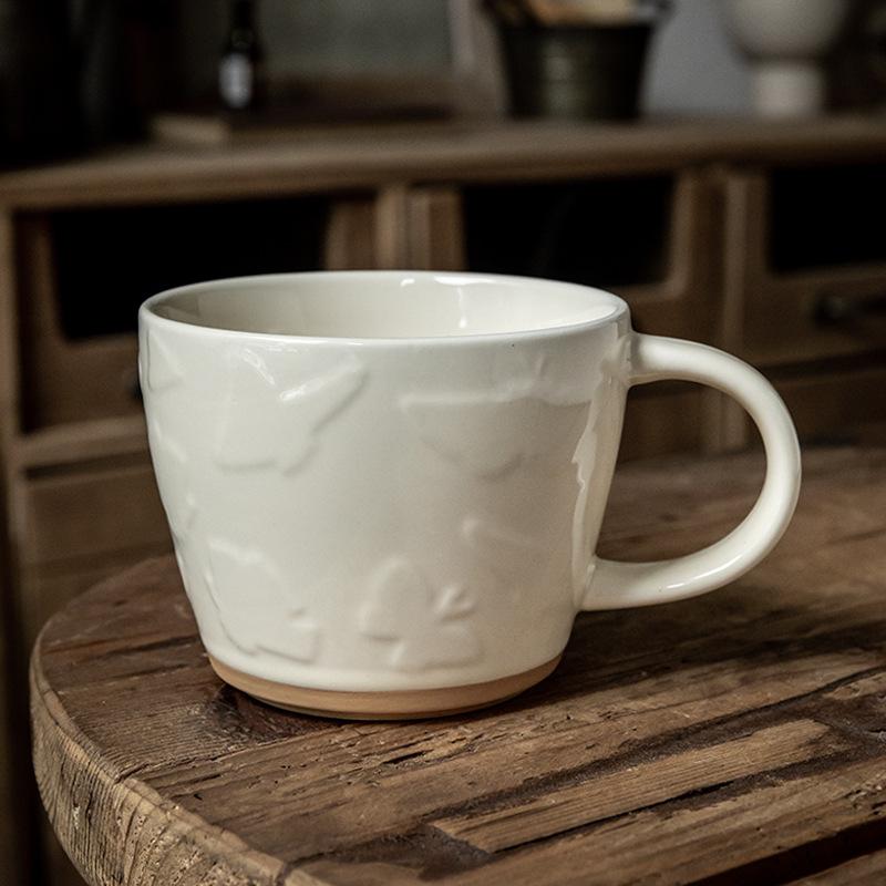 E-Commerce Hot-Selling Retro Ceramic Breakfast Cup Coffee Cup Business Opening Event Gift Cup Niche Trend