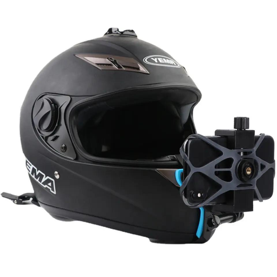 5 in 1 Kits Motorcycle Helmet Chin Mount Holder Rotatable Mobile Phone Strap with Silicone for Hero Sports Action Camera