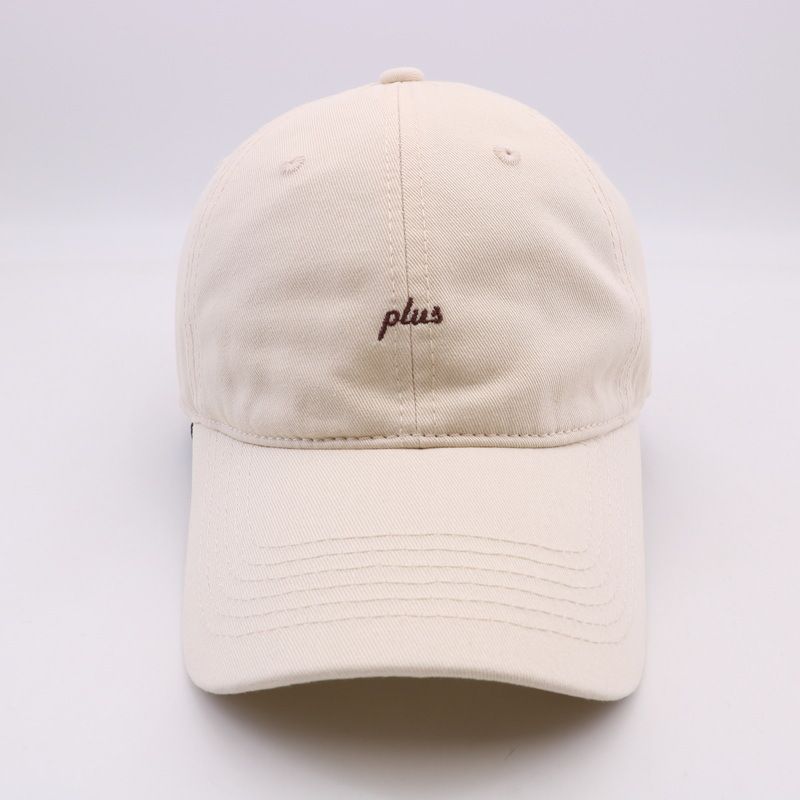 

Japanese and Korean Small Letter Embroidered Hat for Women 2025 New Baseball Brim Hat Men Make Your Face Look Smaller Casual All-matching Beige White