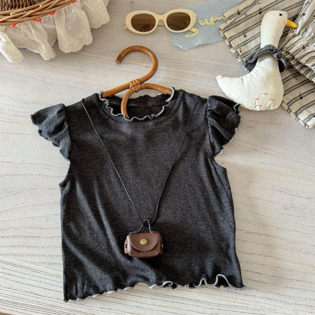 Floral Ruffled Baby Girl T-Shirt and Pants Set - 2026 Summer Collection