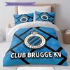 Club Brugge KV Pattern Bedding,Quilt Set Quilt Cover Pillowcase Home Birthday Gift(1 * Duvet Cover + 2 * Pillowcase, Without Core)