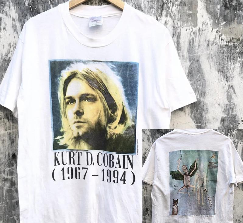 

Винтажная футболка в память о Курте Кобейне 1967-1994, двусторонняя, унисекс S