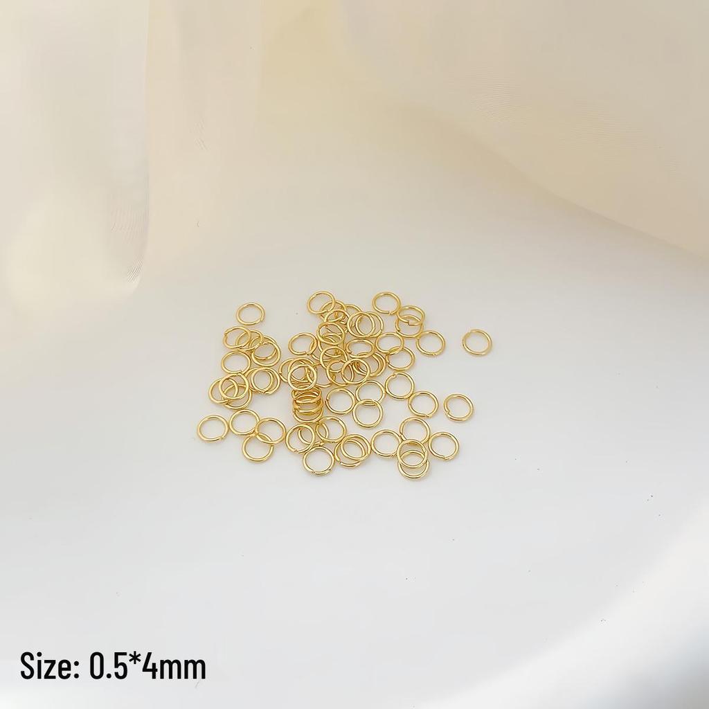 18K Gold Plated Copper Jump Ring - Color Retention, Welded, Closed, Single Loop for DIY Jewelry Accessories