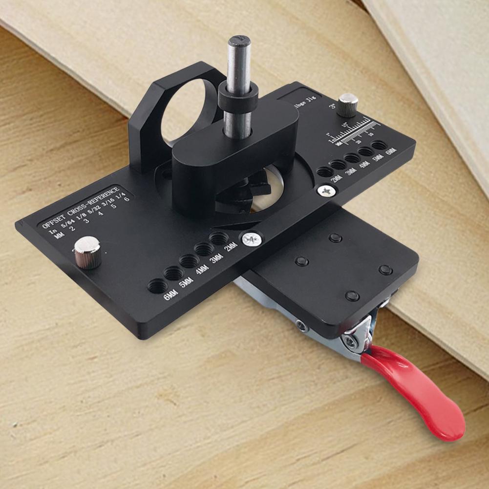 35MM Aluminum Alloy Drill Guide with Clamp Cabinet Hinge Kit Hole Jig for Shelves Cabinet Wardrobe Handle