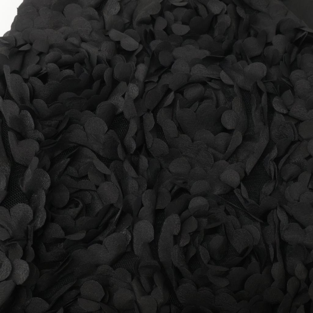 Eimy Istoire 25AW Black 1125330632 Volume Flower Motif American Style One-Piece Dress S blackUsed