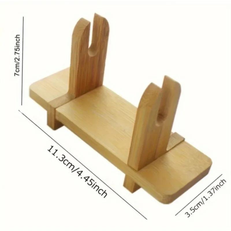 1PC Durable Bamboo Chinese Folding Hand Fan Stand Base Fan Display Stand Folding Hand Fan Stand Display Holder Home Decoration