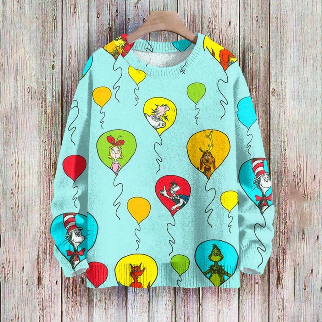 Christmas Sweatshirts For Women Knit Sweater Cute Shirt Fall Crewneck Pullover Tops