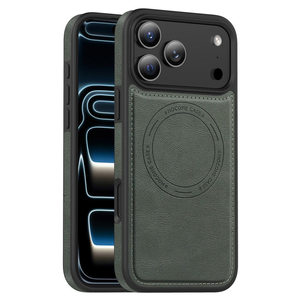 For iPhone 17 Pro Max Case Compatible with MagSafe Leather Back Phone Cover