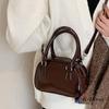 Enamel Mini Strap Tote Bag Leather Crossbody