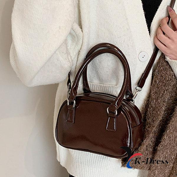 Enamel Mini Strap Tote Bag Leather Crossbody
