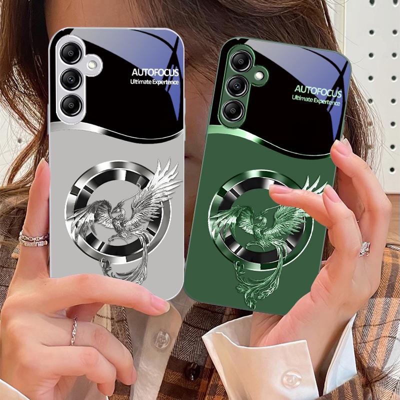 Handsome Pink Phoenix For Samsung A73 72 71 A70 56 55 54 A53 52 51 A50 42 A35 A34 33 32 31 26 25 24 23 22 30 glass phone case