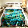 Blumengarten Thema Weiche Decke Personalisierter Benutzerdefinierter Name Text Druck Warme Decke Zuhause Sofa Schlafzimmer Dekor