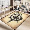 1PC Compass Nautical Extra Large Non Slip Floor Carpet, Office, Family, Bedroom, Studio Large Area Rug Indoor Rugs, Vibrant Colors