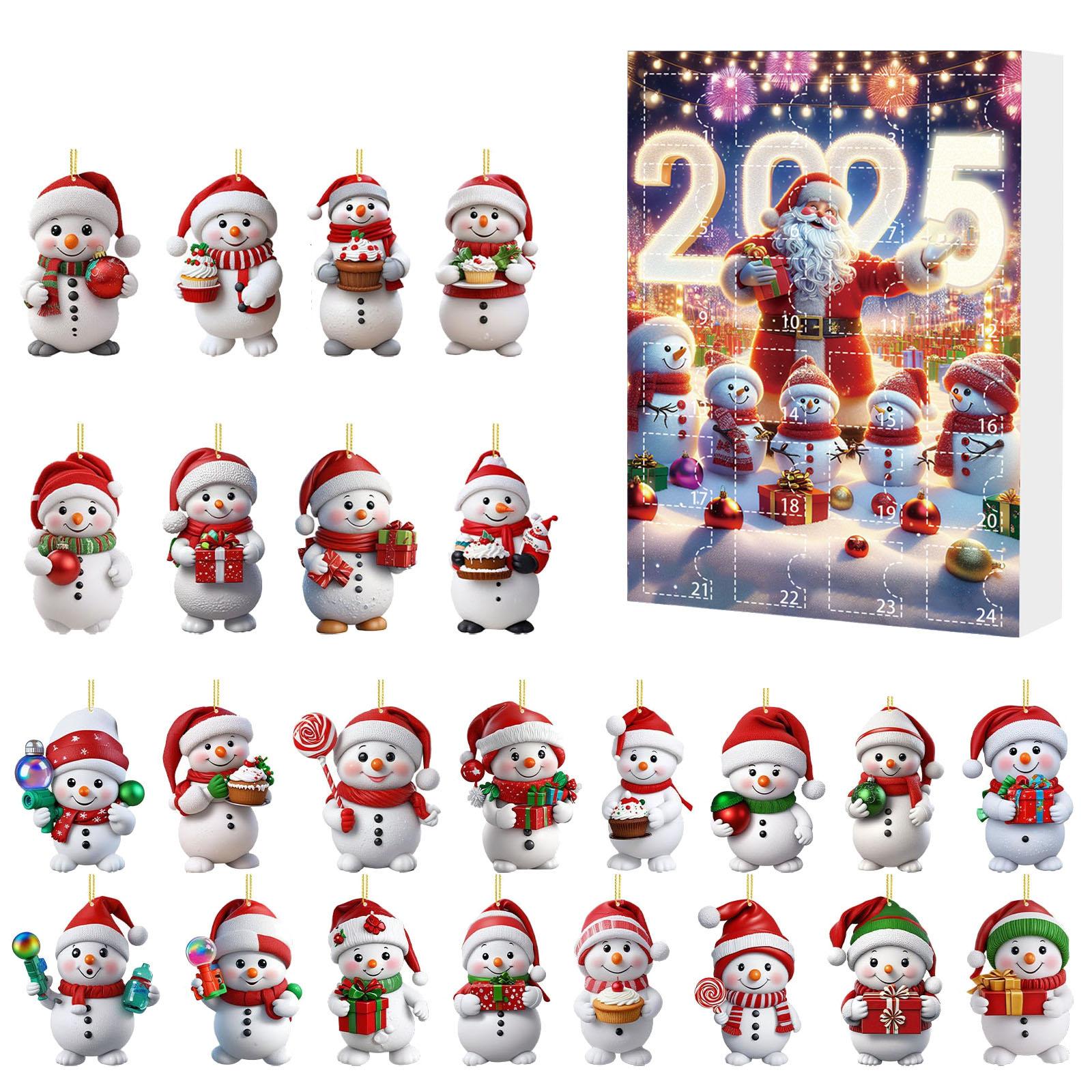 

Christmas Tree Decorations with Santa Hats Hanging Snowman Ornaments Multi-Purpose Mini Xmas Tree Snowman Pendant for Home Decor
