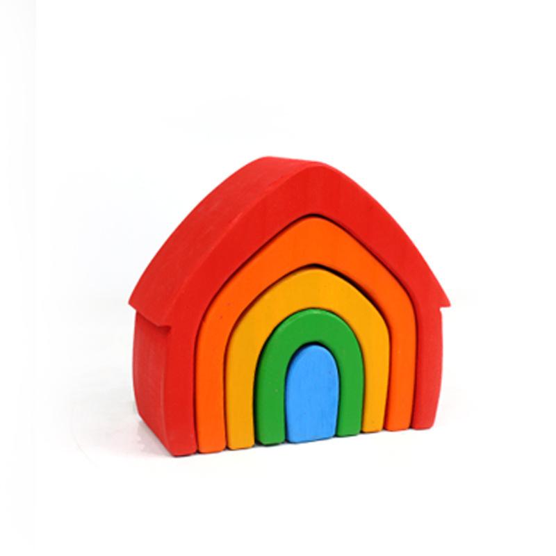 Four Elements Coral House Waves Fire Building Block Children's Room Decoration Creative Collage Early Education Toys