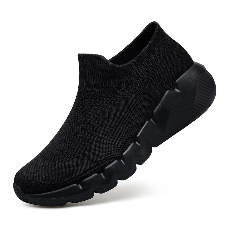 Fashion Red Sneakers Male Size 35-48 Breathable Knit Socks Shoes Woman Slip-On Platform Women's Sports Shoes Zapatillas De Mujer