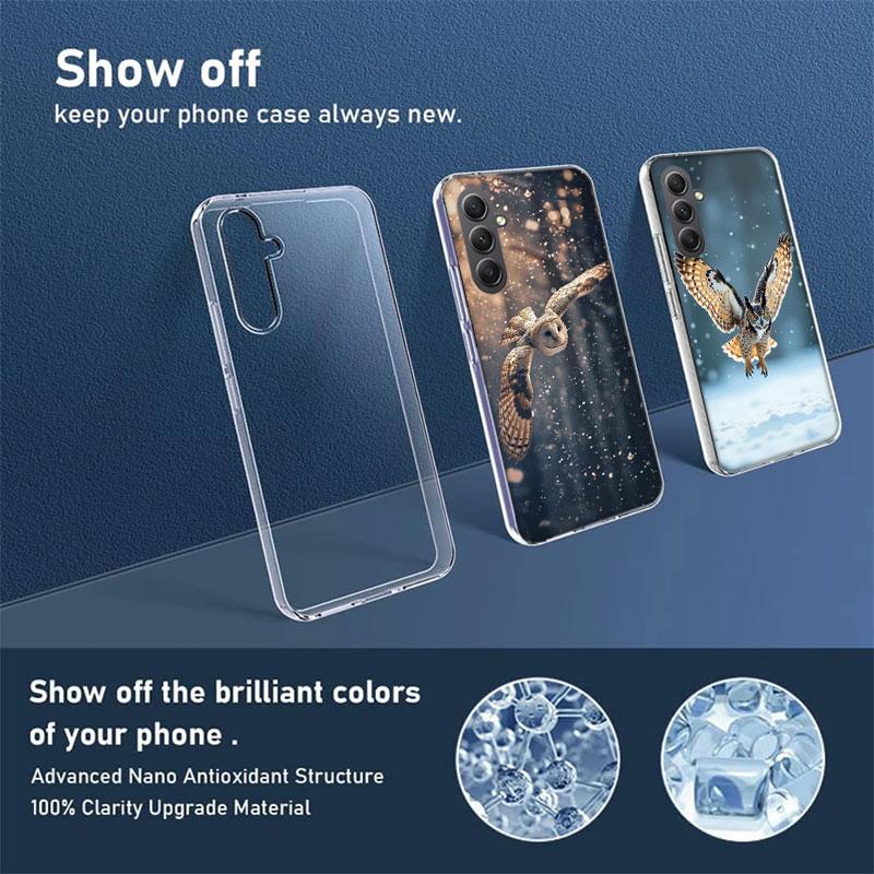 Owl In Winter Phone Case for Samsung A16 A26 A36 A56 A17 A37 A57 A07 A06 A02S A03 A04S A05S Galaxy Note 20 10 A50S A71 A51 A31 A