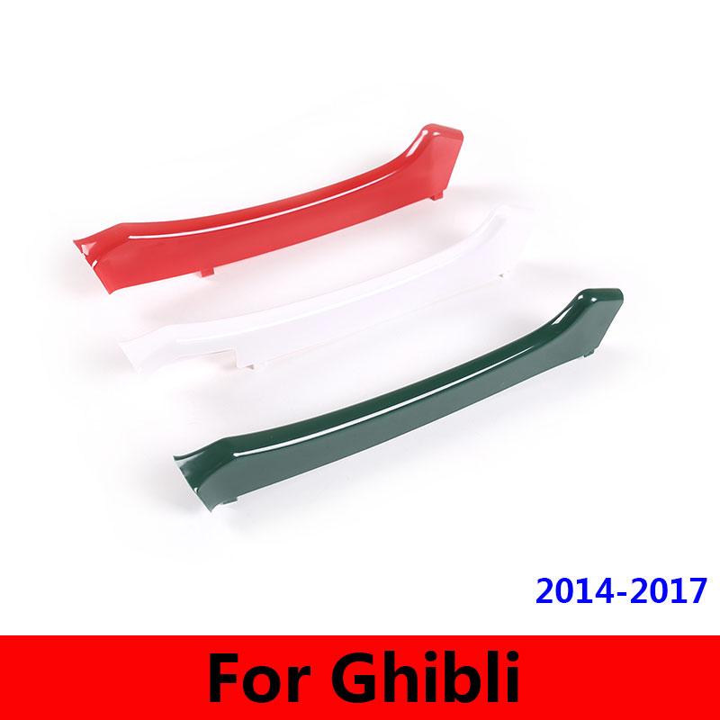 For Maserati Levante 16-21 For Ghibli 14-17 For Quattroporte 13-16 ABS Car Front Grille Cover Trim Sticker Car