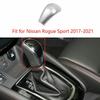 Fit For Nissan Rogue Sport 2017-2021 Silver Central Console Gear Shift Knob Trim