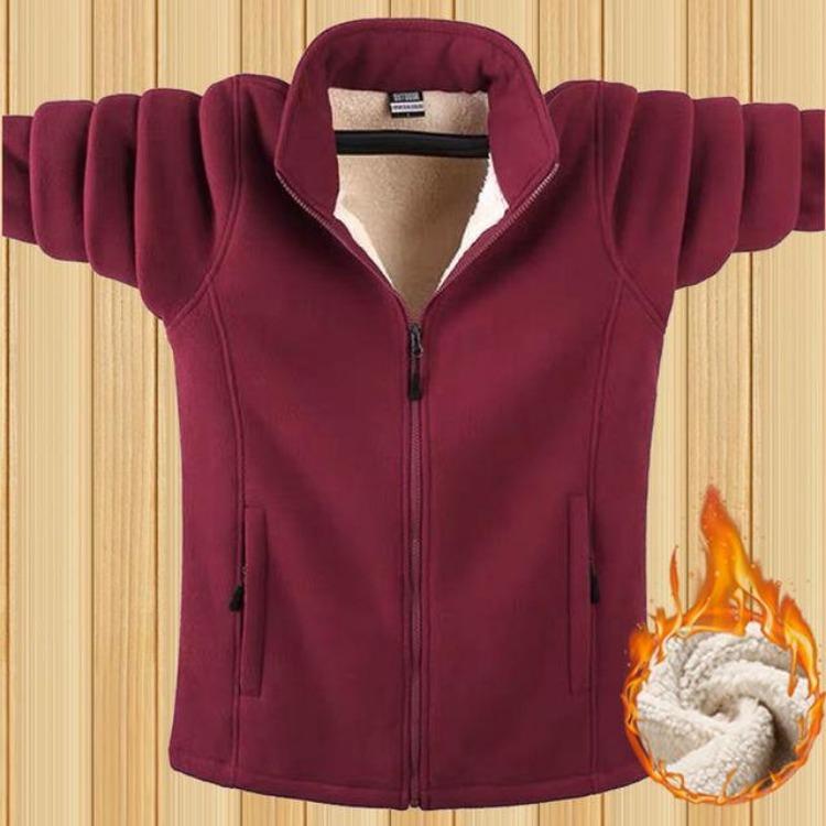 Warm Thicken Fleece Sweatshirt for Men Plus Size 9XL Solid Color Winter Autumn Clothing
