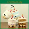 Cute Cartoon Plush Keychain Toy Cake Milk Tea Cup Accessory In Sweet Colors