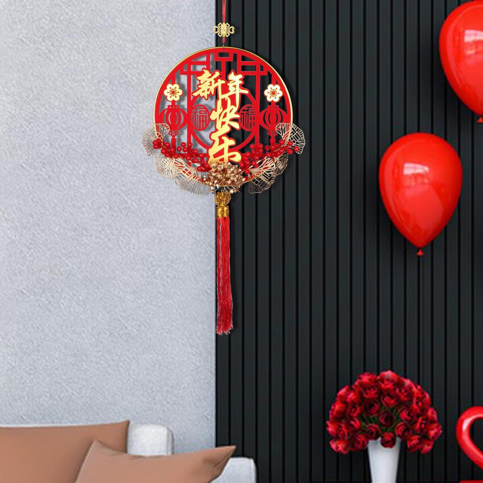

Chinese Year Hanging Decoration Character Blessing Pendant Spring Festival Decor for Xin Nian Kuai Le