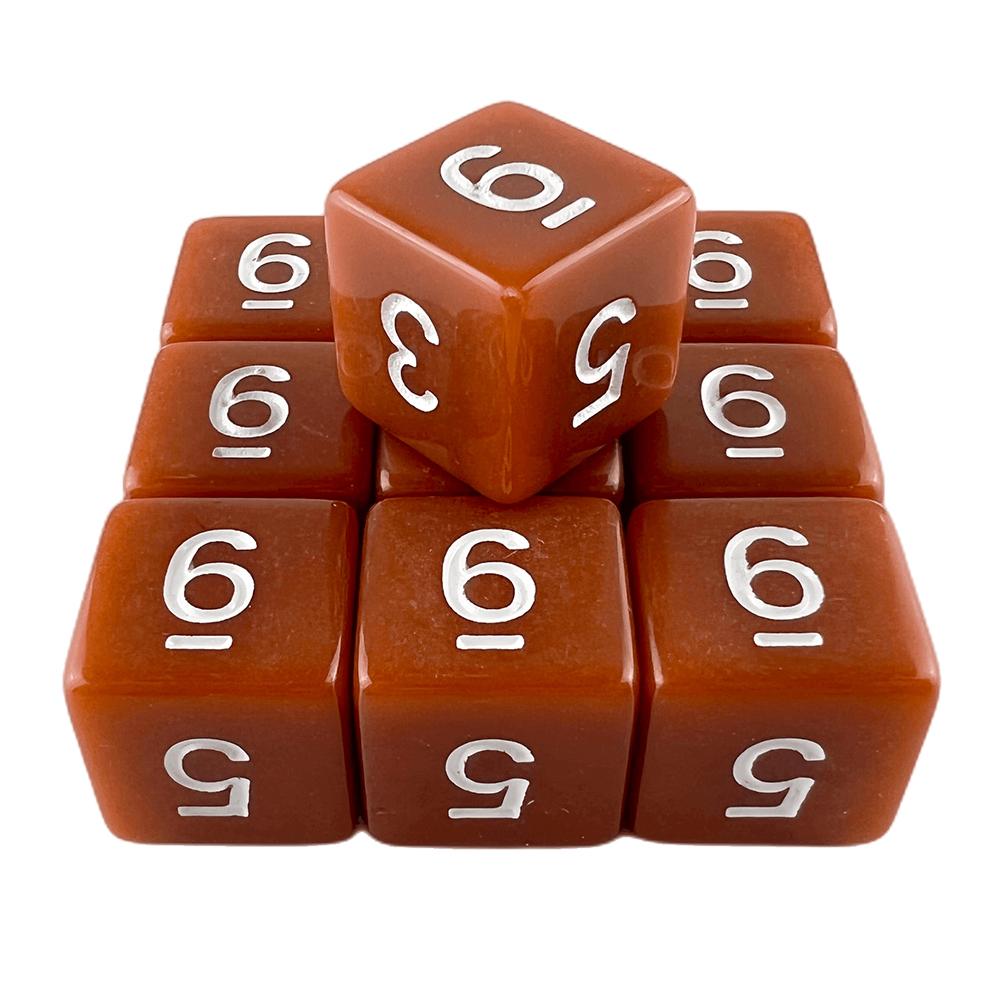 Polyhedral Dice 10pcs 6 Sided Dice Digital Dice for DND Role Playing Game Board Game Accessories