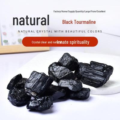Natural Black Tourmaline & Yellow Citrine Stones for Home Decor, Aroma Diffuser, and Fish Tank Landscaping