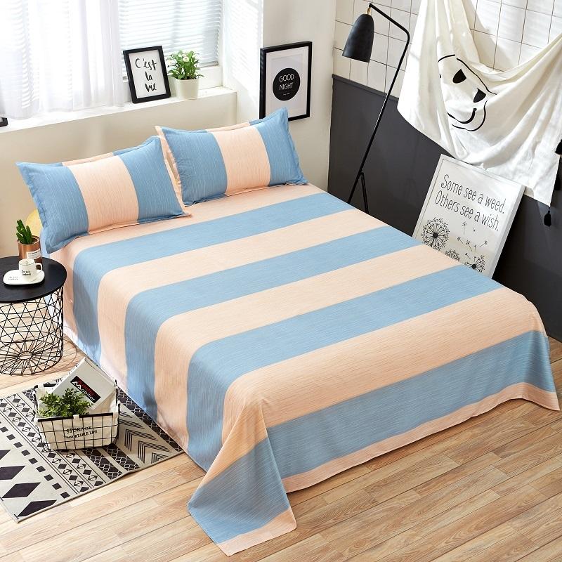 

Простыни из стираного хлопка, летние дышащие постельные принадлежности для спальни, чехол для матраса, мягкая простыня в минималистском стиле для двуспальной кровати 180x230 см, для дома 180X230cm-1pc