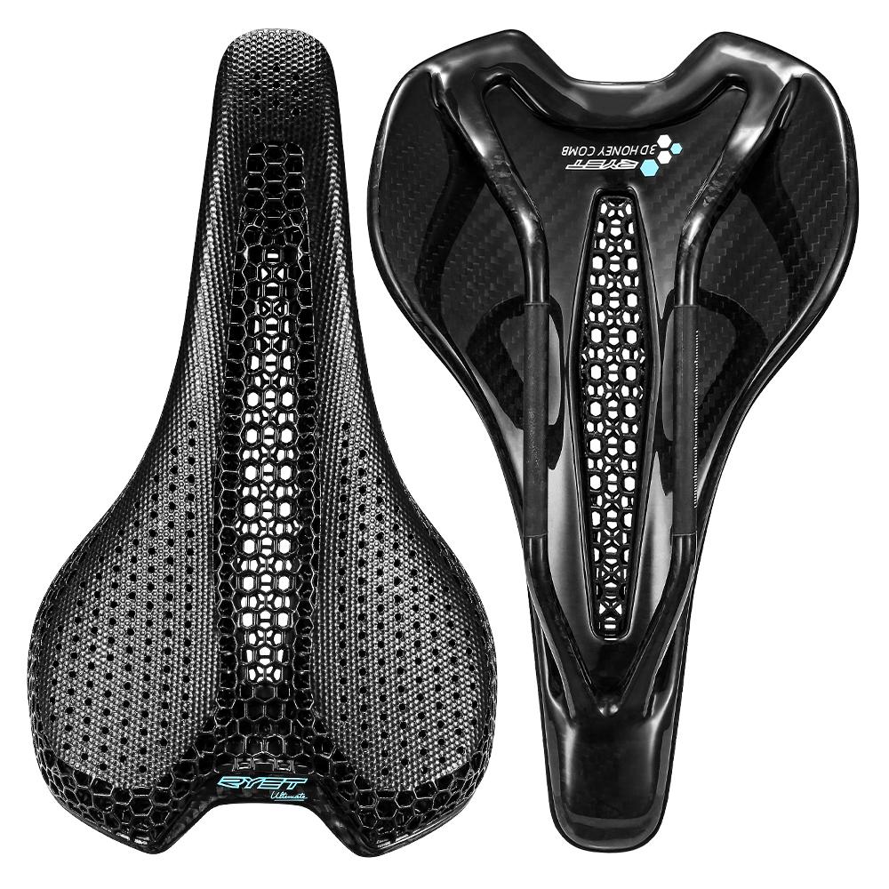 RYET Karbon 3D-printet Sete Ultralett 190g 7*9 Sykkelsete For Menn Kvinner Triatlon Landevei MTB Fjell Grus Sykkelkomponenter