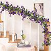 Multicolor Morning Glory Artificial Flower DIY Green Leaves Simulation Eucalyptus Leaves Fake Flower Accessories Plants Wreath