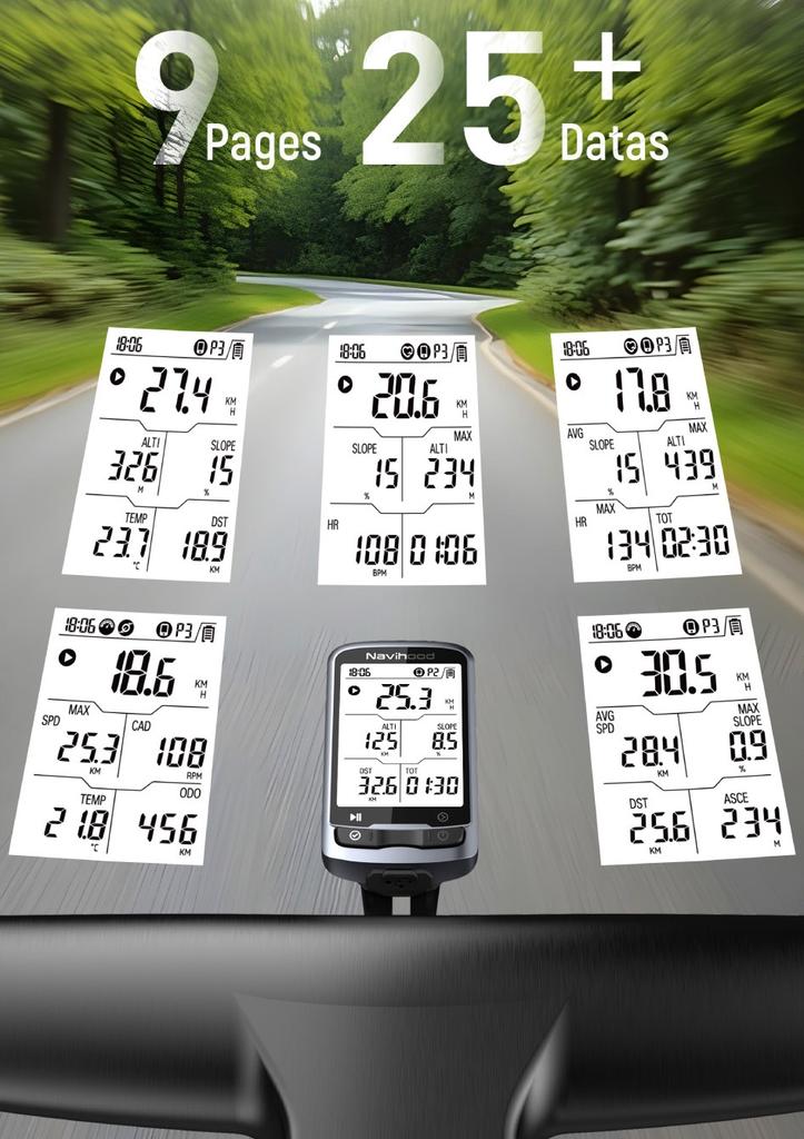 Navihood l4 licznik komputer rowerowy gps bt aplikacja