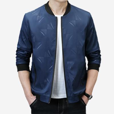 Men's Jacket Spring and Autumn Business Casual Stand-up Collar Baseball Uniform Slim Jacket Men's Top