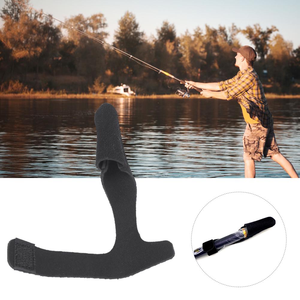 2Set Portable Fishing Rod Belt High Flexibility Pole Protection Cap Strap Fastening Bandage Set
