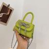 French Chic Small Square Bag With Bow Detail For Casual Outfits
