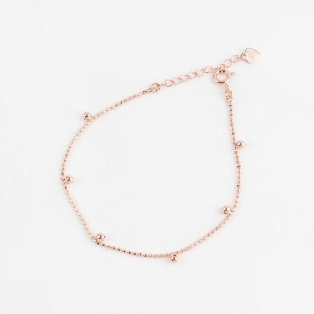 Women's Ball Ornament Accessory Chain Rose Gold Silver Bracelet (13876943)