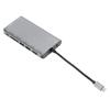 TypeC Docking Station Notebook Accessories 8in1 4K USB3.0 Hub HDMI VGA O Port Gray